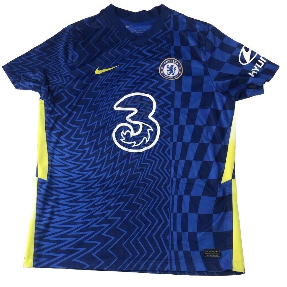 Chelsea FC 2021/22 Nike Home Kit Pulisic #10 Soccer Jersey Men's Size XL